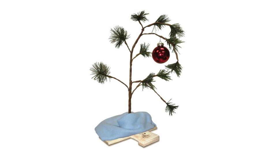 This replica Charlie Brown Christmas tree is a sentimental choice around the holidays.