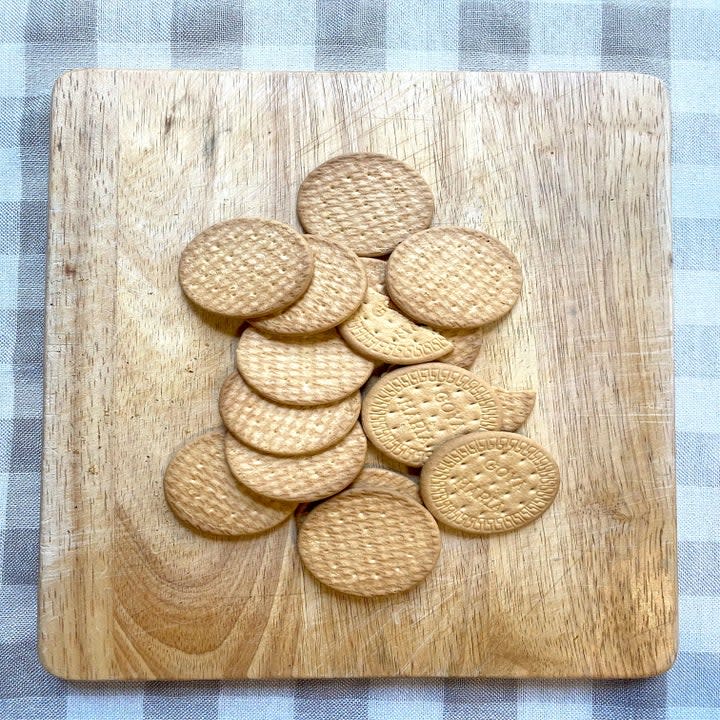 cookies on a cutting board