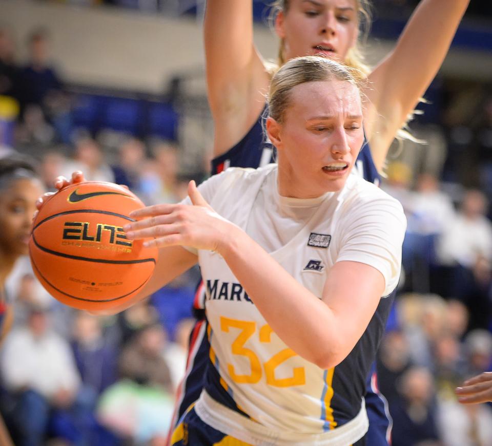 Marquette senior post player Liza Karlen averaged 11.4 points per game last season.