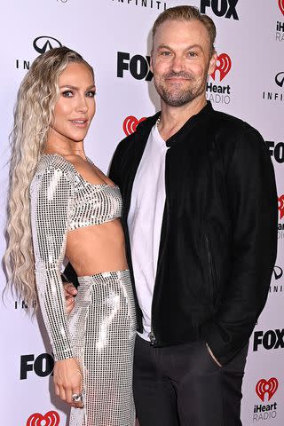 <p>AFF-USA/Shutterstock</p> Brian Austin Green and Sharna Burgess at the iHeartRadio Music Awards in Los Angeles, California in March 2023