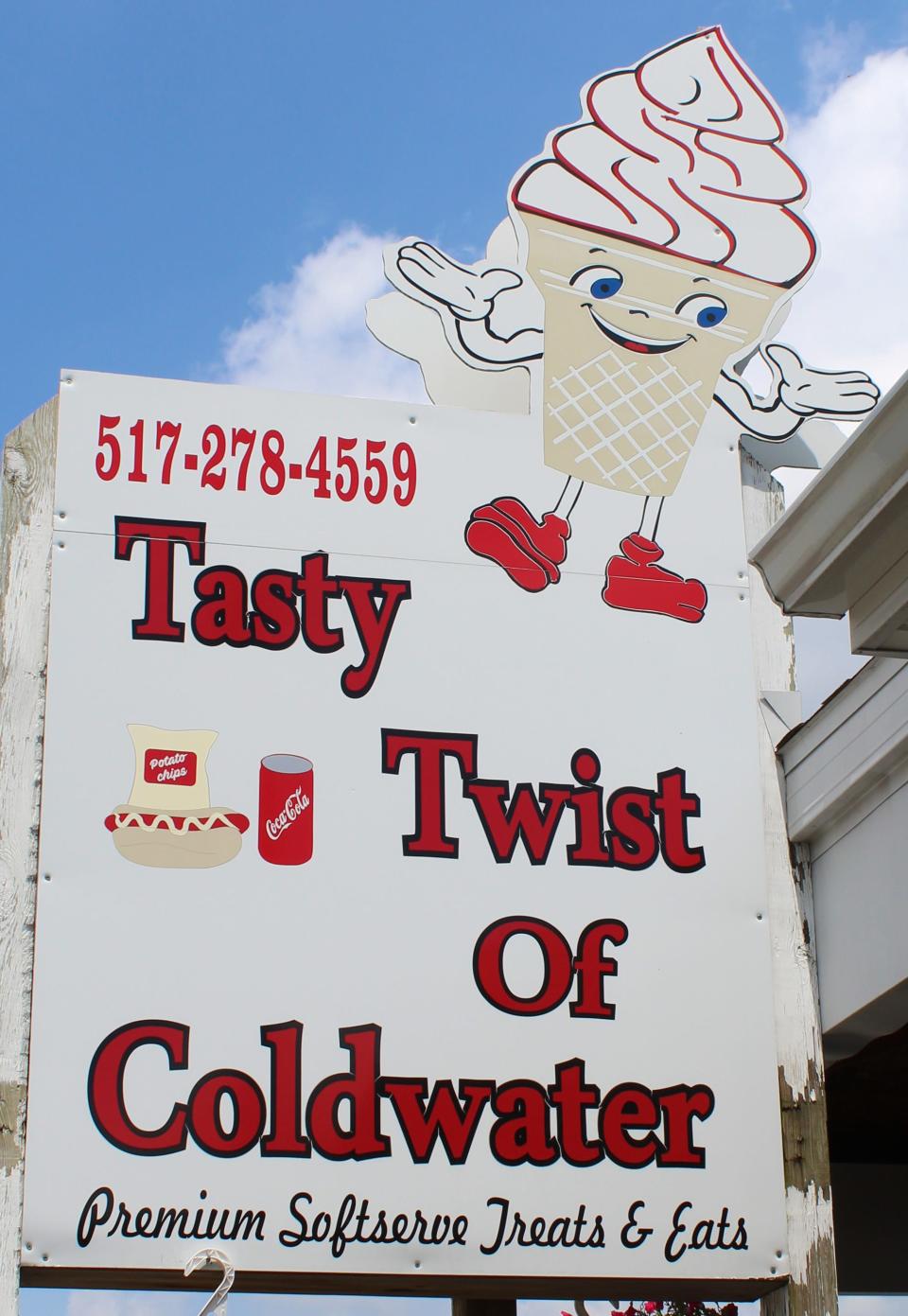 Tasty Twist of Coldwater, offering an extensive menu of ice cream specialities and food, tied for second place.