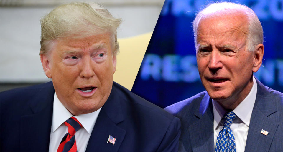 President Trump and former Vice President Joe Biden. (Photos: Jonathan Ernst/Reuters, Bastiaan Slabbers/NurPhoto via Getty Images)