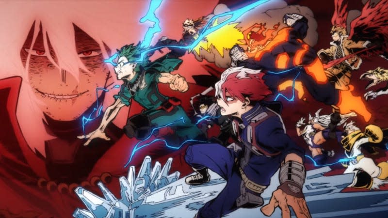 Characters from the season 6 opening to My Hero Academia.