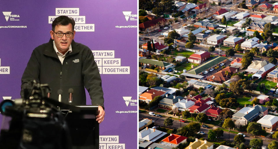 Daniel Andrews has eased restrictions on household visits. Source: Getty