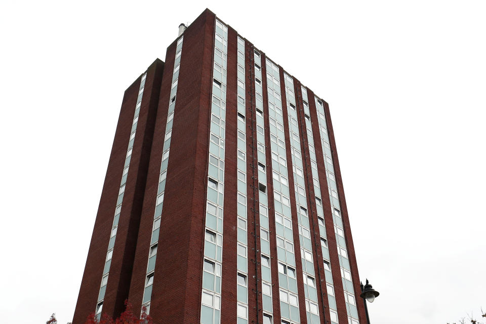 Residents said the boy fell after opening the window in the ninth-floor flat. (SWNS)