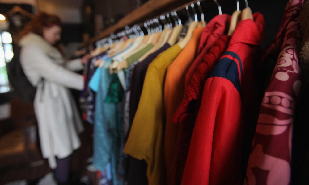 woman browsing clothes