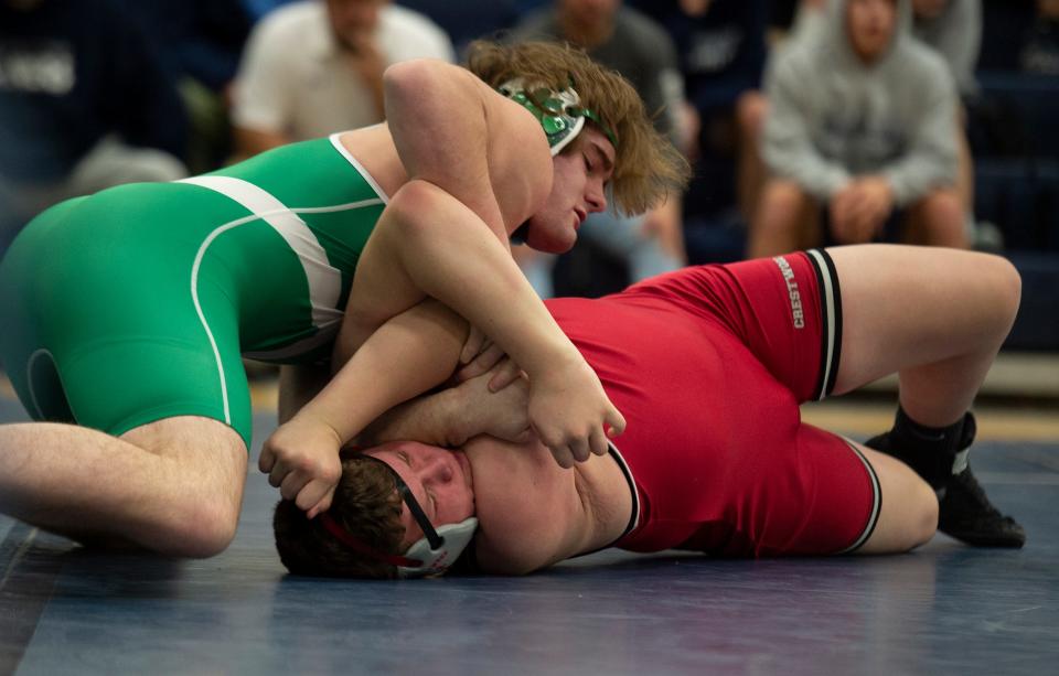 PTC Portage County Wrestling Tournament quarterfinals, Saturday January 8 at Rootstown High School. 215 Gavin McIntyre, Crestwood Michael Lowe, Mogadore.