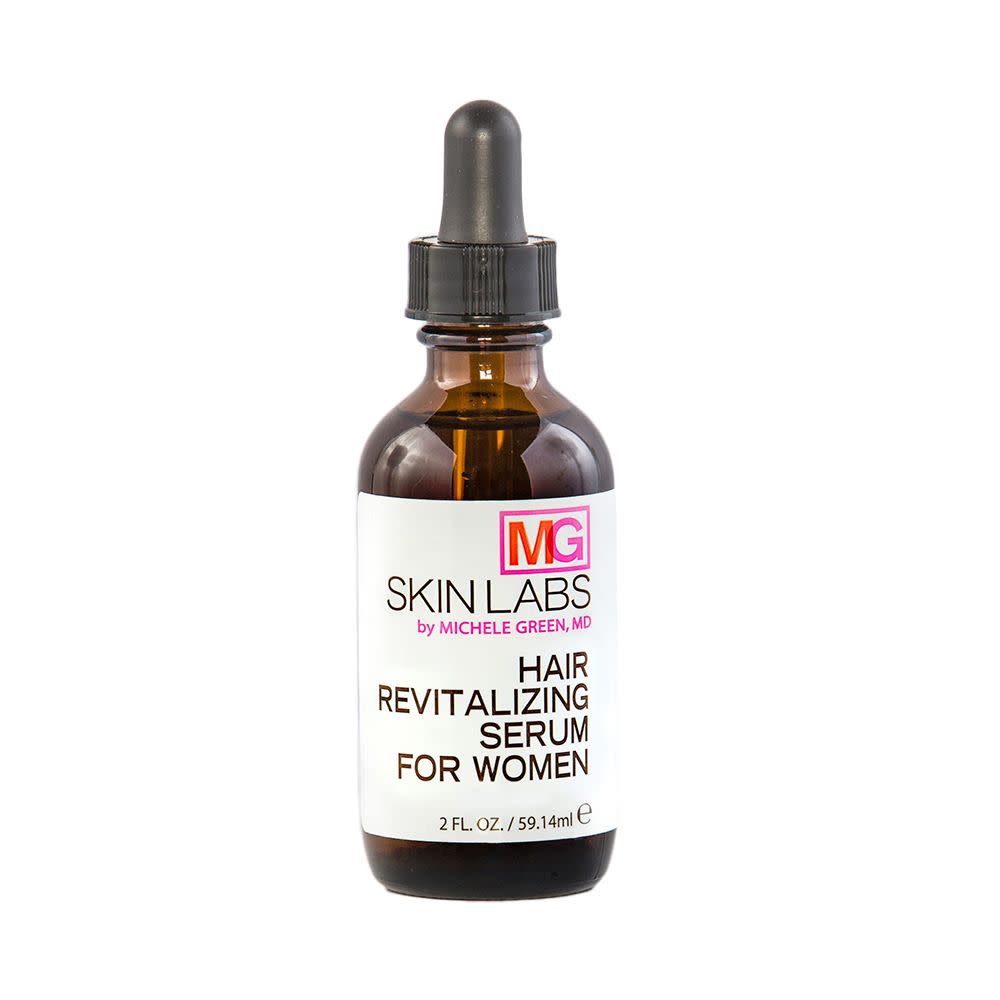 <p><a href="https://www.michelegreenmd.com/product/mgskinlabs-hair-revitalizing-serum-for-women" rel="nofollow noopener" target="_blank" data-ylk="slk:Shop Now;elm:context_link;itc:0;sec:content-canvas" class="link rapid-noclick-resp">Shop Now</a></p><p>Hair Revitalizing Serum for Women</p><p>michelegreenmd.com</p><p>$110.00</p>