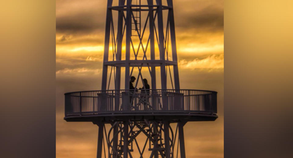 Mr Maldon had been taking shots of the sunset and fortunately for the couple was able to capture a memorable moment for them. Source: Rod Maldon