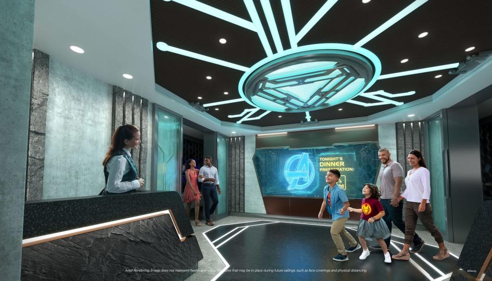 Disney Wish Worlds of Marvel concept art