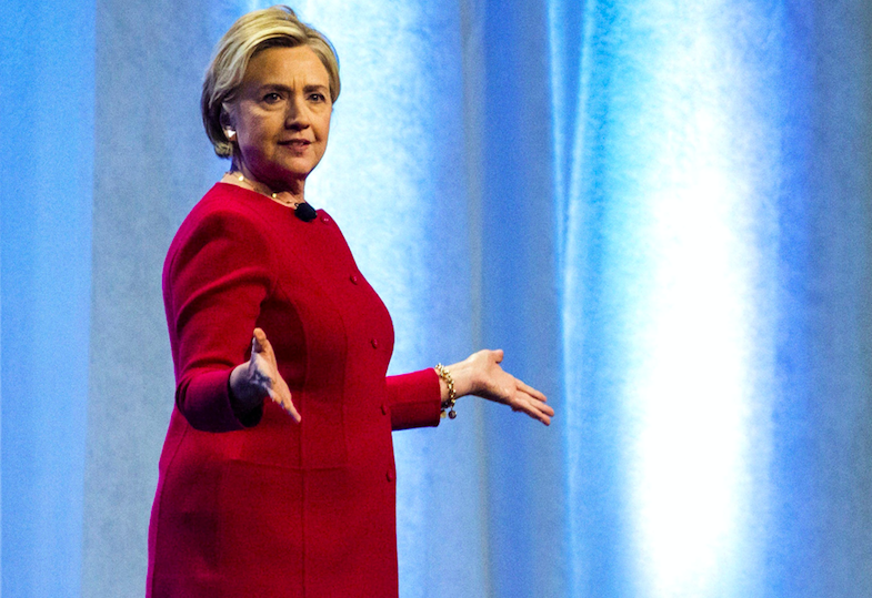 <em>Hillary Clinton believes the world should be concerned by Donald Trump (Rex)</em>