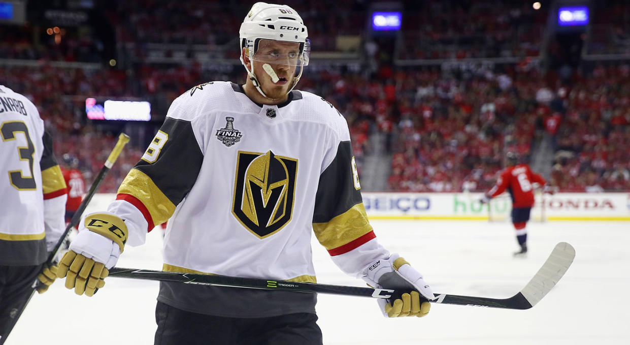 The Golden Knights will be without Nate Schmidt, arguably their top defenseman, until mid-November. (Photo by Gregory Shamus/Getty Images)