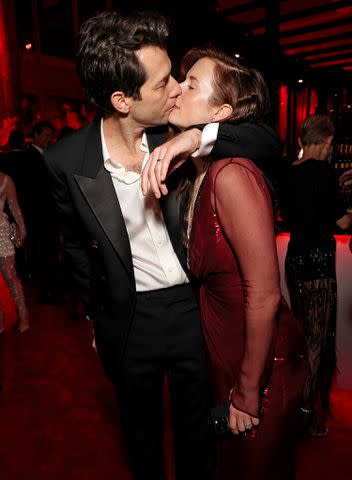 <p>Kevin Mazur/VF24/WireImage for Vanity Fair</p> Mark Ronson and Grace Gummer