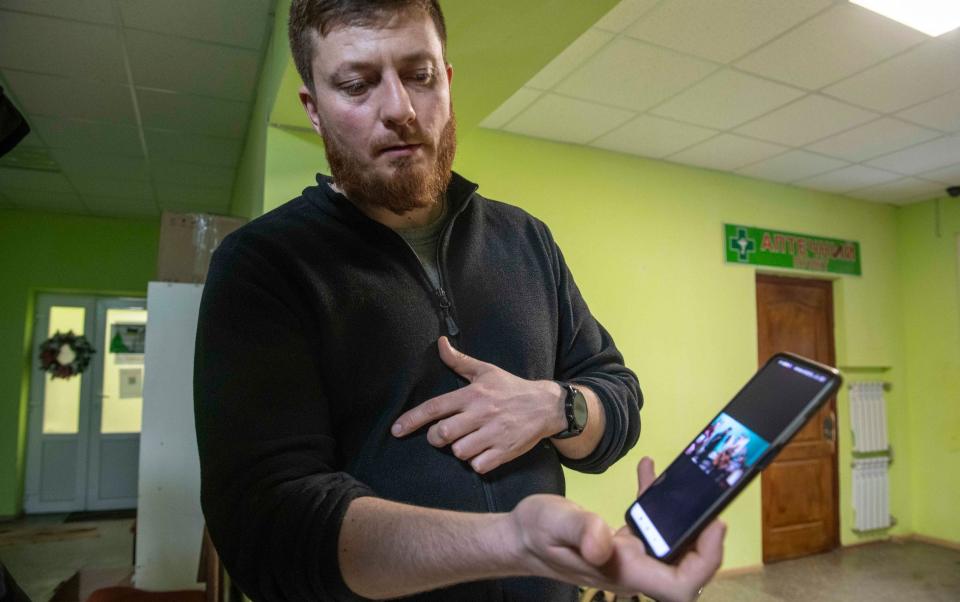 Viktor Pysanko at his hospital in the Kharkiv region - JULIAN SIMMONDS