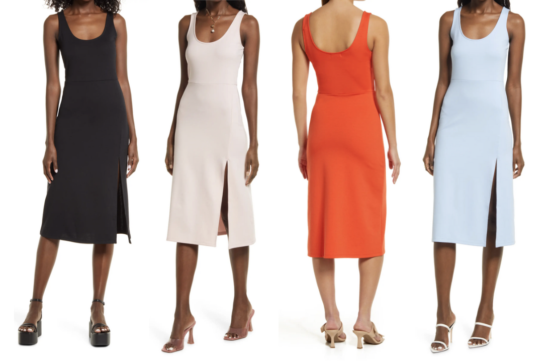 Nordstrom shoppers love this comfortable and flattering midi dress. (Photos via Nordstrom)