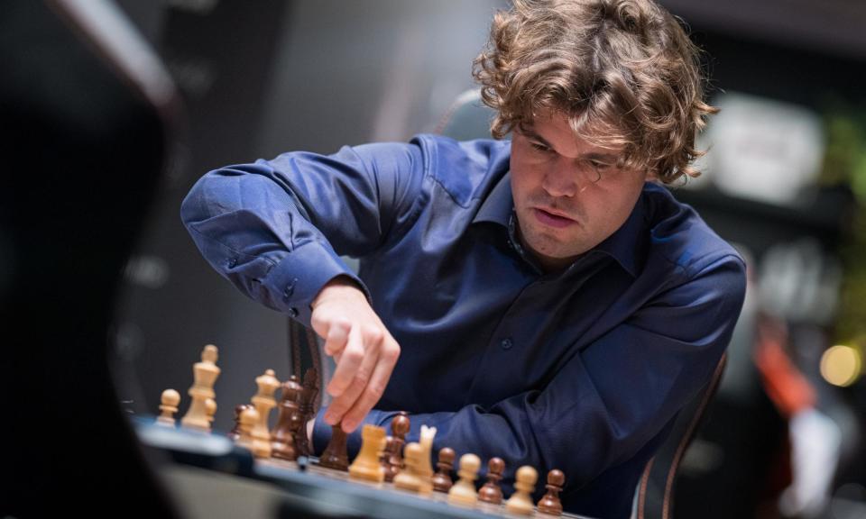 <span>Magnus Carlsen, the world No 1, faces the world No 2, Fabiano Caruana, in the freestyle chess final at Weissenhaus.</span><span>Photograph: Lennart Ootes</span>