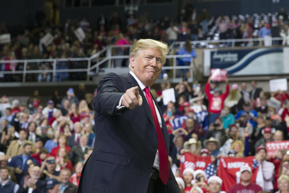 President Trump at a rally in Biloxi, Miss., in November. (Photo: Alex Brandon/AP)