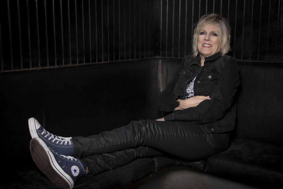 Lucinda Williams poses for a portrait on Friday, March 24, 2023 in New York to promote her book, “Don’t Tell Anybody the Secrets I Told You," out April 25. (Photo by Andy Kropa/Invision/AP)