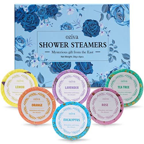 42) Oziva Aromatherapy Shower Steamers - Nighttime Shower Tablets, Shower Bombs Gifts for Women and Men - Self Care and Relaxation Stress Relief, Mom Birthday Gifts