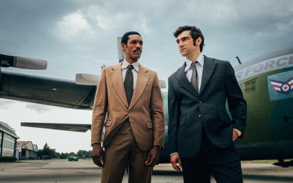 Parker Sawyers and Alec Secăreanu in Spy/Master