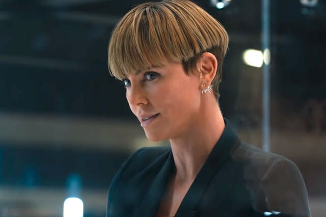 Screengrab of Charlize Theron in F9 (2021)