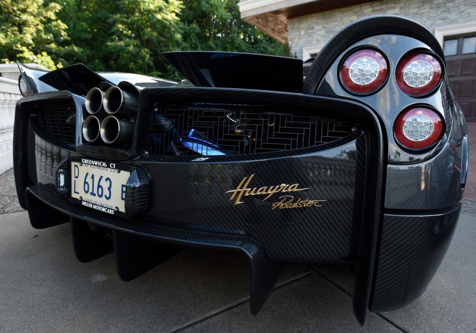 A Pagani sports car owned by Sammy Poori at his home on Wednesday, June 27, 2023, in Brentwood, Tenn.