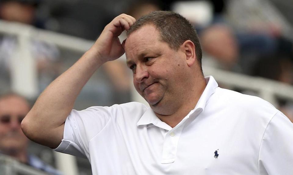 Mike Ashley at St James Park in August 2015.