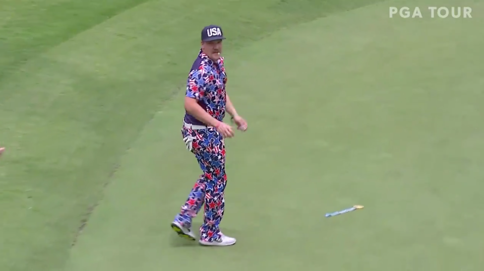 Check out Matt Hamilton’s ball marker. (Screenshot via @WebDotCom/Twitter)