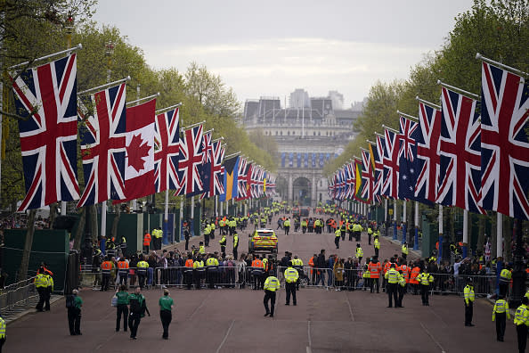 英王查理斯三世今（6日）在倫敦西敏寺加冕 (Photo by Niall Carson/PA Images via Getty Images)