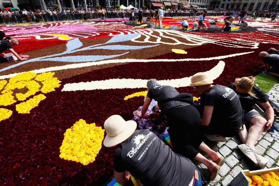 La alfombra de flores ''Art Nouveau'' en Bruselas