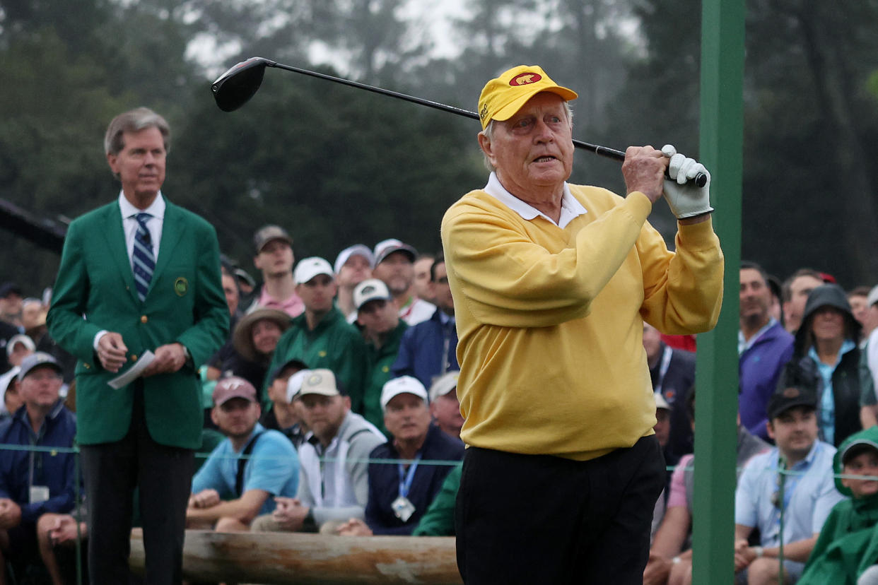 Honorary starter and Masters champion Jack Nicklaus