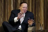 Gambling giant Las Vegas Sands Corp's Chief Executive Sheldon Adelson speaks during an inteview with Reuters in Macau, China, December 18, 2015. REUTERS/Tyrone Siu