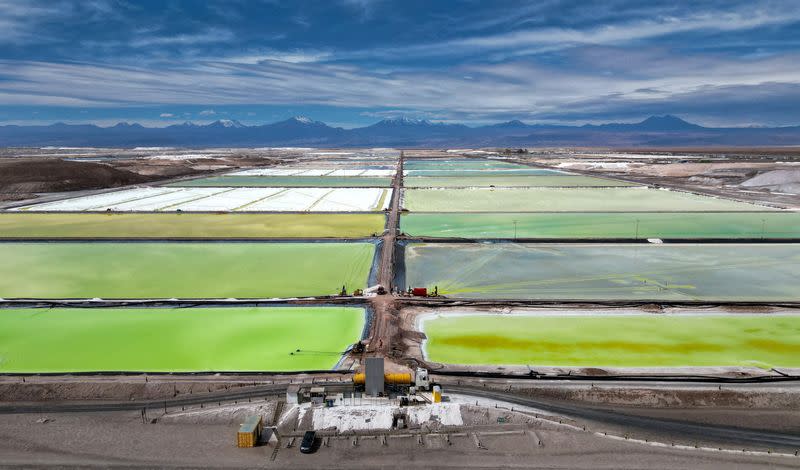 FILE PHOTO: Atacama Desert salt flats, lithium deposit spots, in Chile