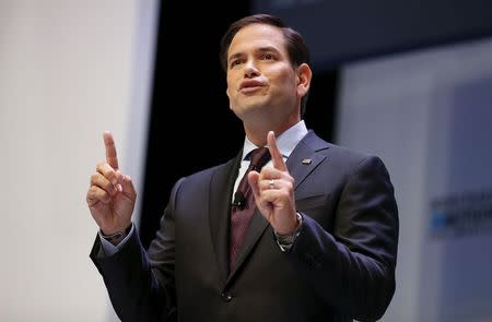 U.S. Republican presidential candidate and Senator Marco Rubio speaks during the Heritage Action for America presidential candidate forum in Greenville, South Carolina on September 18, 2015. REUTERS/Chris Keane