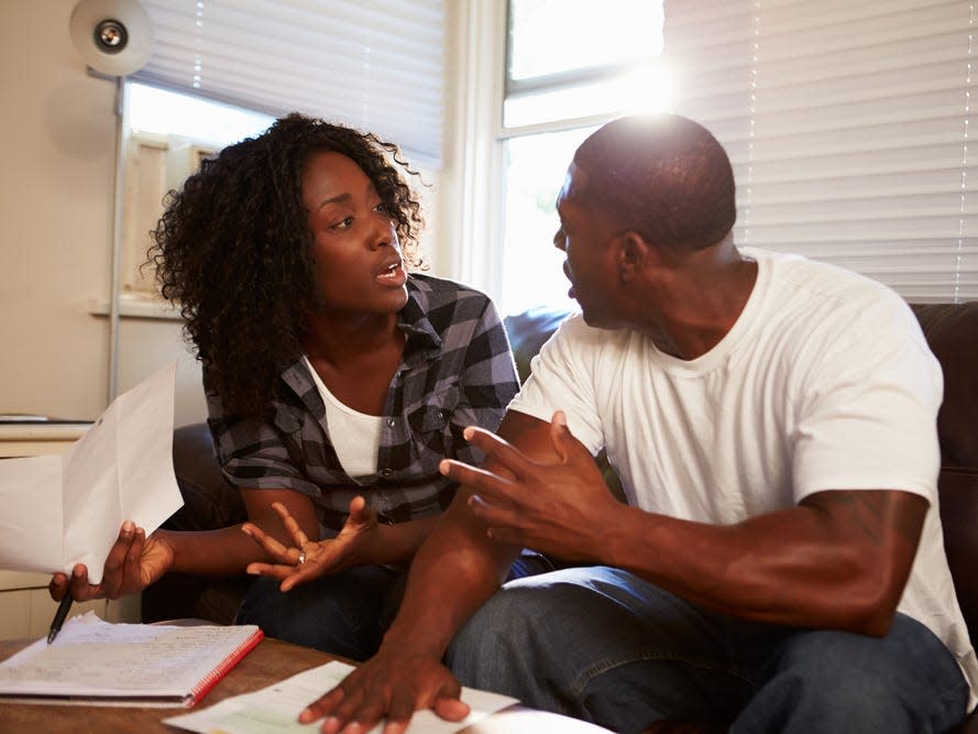 couple fighting worried upset