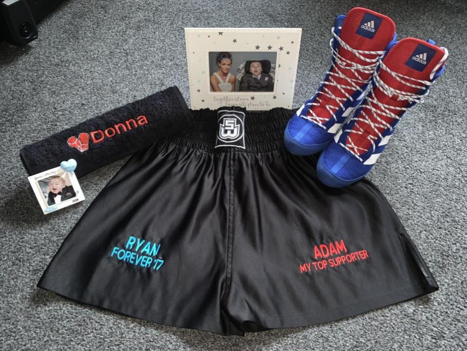 The Northern Echo: Donna had some special shorts made for the fight in Ryan's memory.