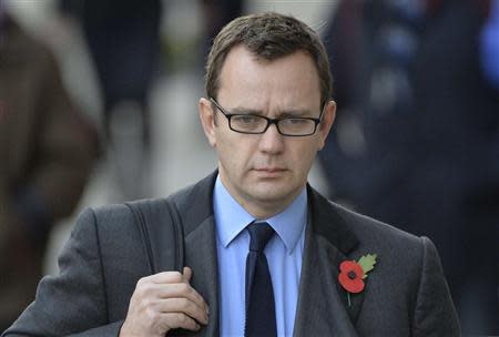 Former News of the World editor Andy Coulson arrives at the Old Bailey courthouse in London November 7, 2013. REUTERS/Toby Melville