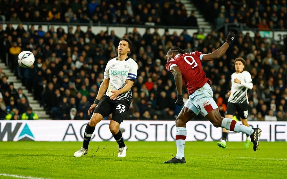 Michail Antonio also impressed during Monday night’s FA Cup fourth-round win at Derby (Action Images via Reuters)