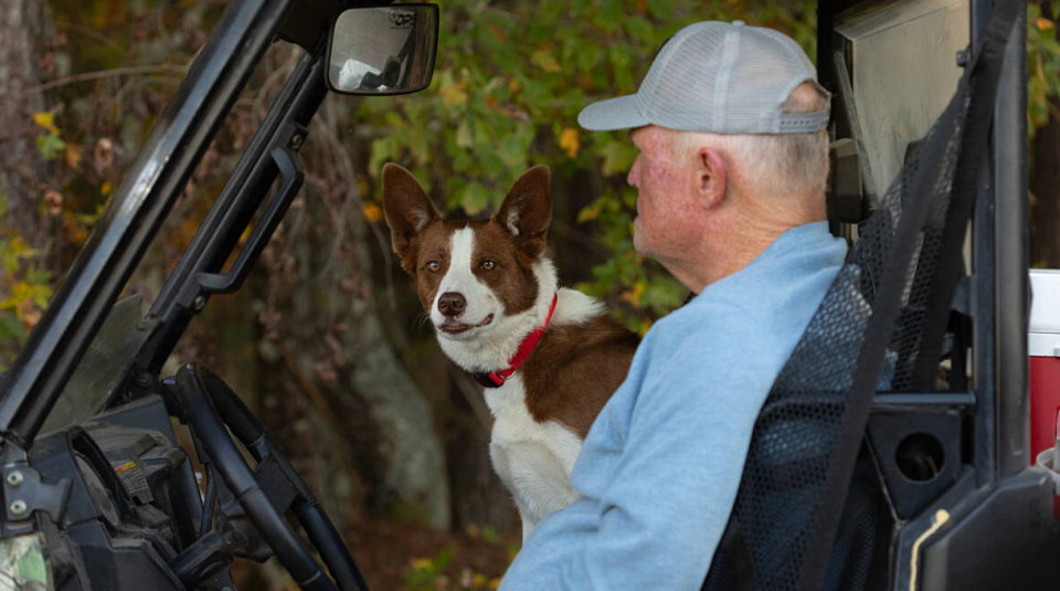 Skippy, and her owner Donald Adams, of Georgia.