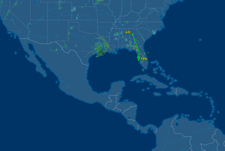 The flight was diverted to Tampa: FlightAware