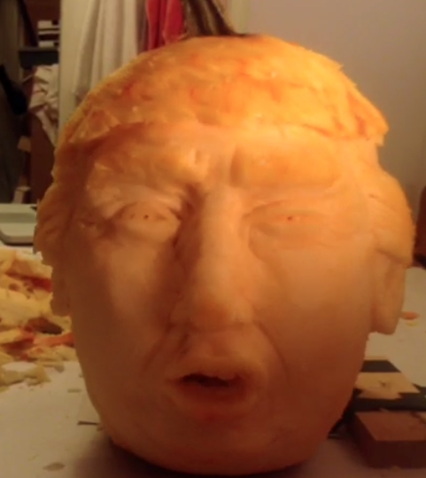  8th Place: A fully-carved Trumpkin.