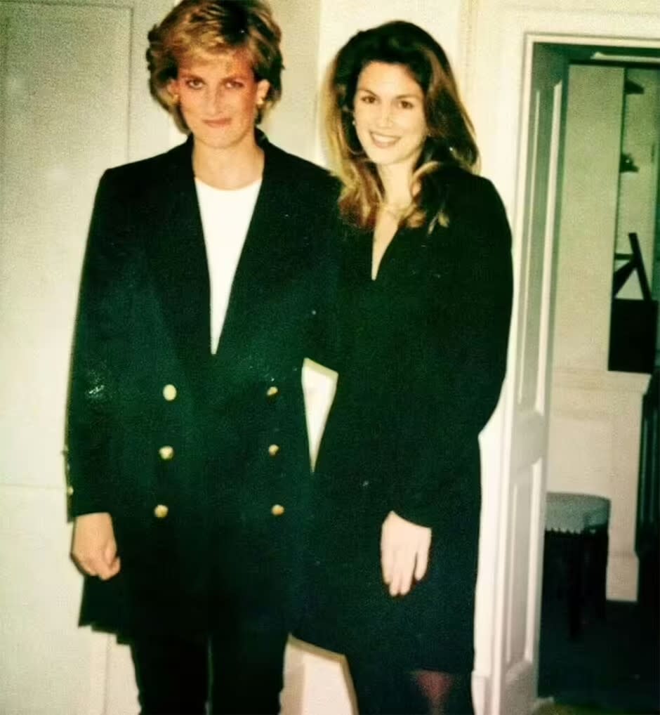 Princess Diana and Cindy Crawford