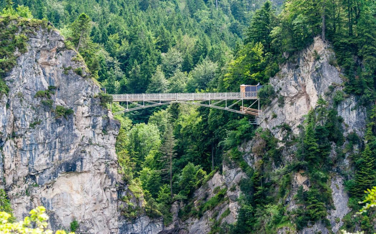 The Marienbrucke, a bridge over the ravine near Neuschwanstein Castle