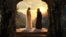 Cate Blanchett and Ian McKellen in New Line Cinema's "The Hobbit: An Unexpected Journey" - 2012