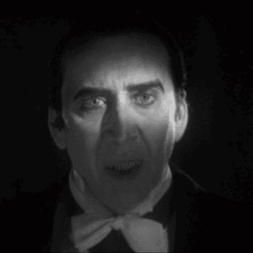 Nicolas Cage grins as Dracula in "Renfield"