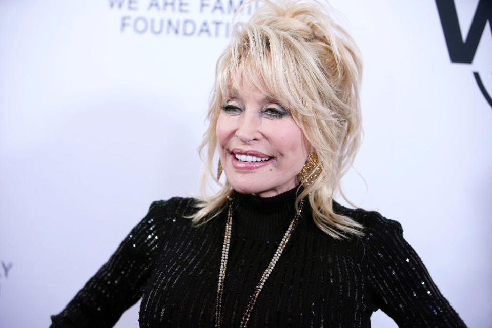 Parton isn't entirely comfortable with the term feminist, pictured in 2019. (Getty Images)