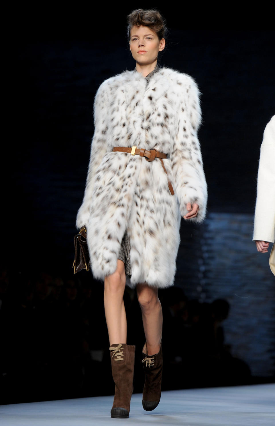A model walks the runway during the Fendi fall/winter womenswear show on Feb. 25, 2010, in Milan.