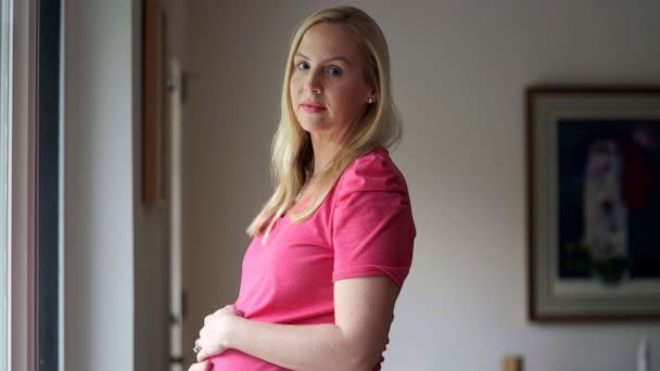 PHOTO: Dr. Austin Dennard poses for a photo at her home in Dallas, May 18, 2023. (Lm Otero/AP)