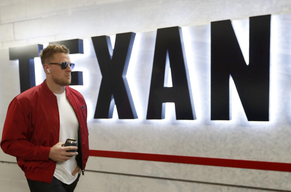 On Feb. 1, Houston Texans pass-rusher J.J. Watt will become the 12th NFL player or coach to host 'Saturday Night Live.' (Tim Warner/Getty Images)