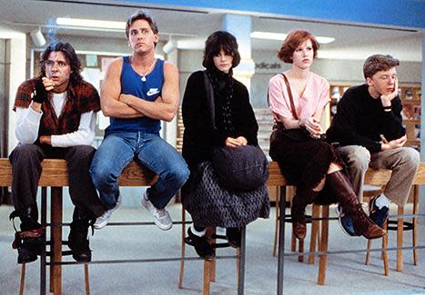 Judd Nelson, Emilio Estevez, Ally Sheedy, Molly Ringwald and Anthony Michael Hall in 